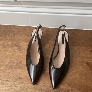 Black Zara Sling Back Heels